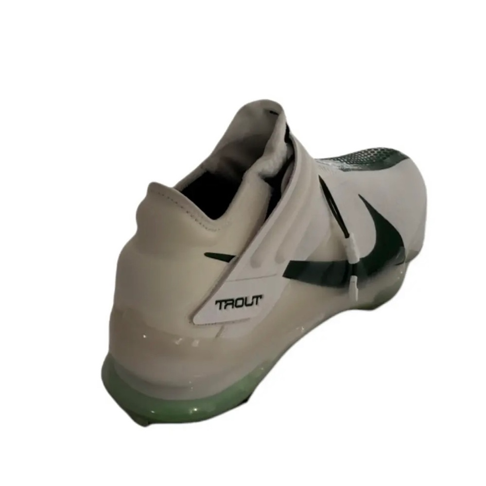 Nike Men's Force Zoom Trout 7 Pro Mid Baseball Cleats White/Forest Green Size 14 - Picture 6 of 11